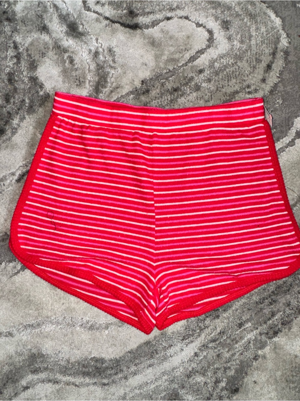 Colsie Red and White Striped High Waist Women’s Shorts